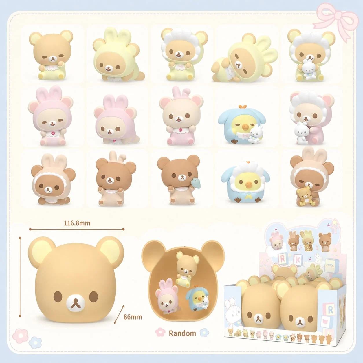 RILAKKUMA - Nuonuo Baby Series Blind Box - 1 Unidade (3 Figuras)